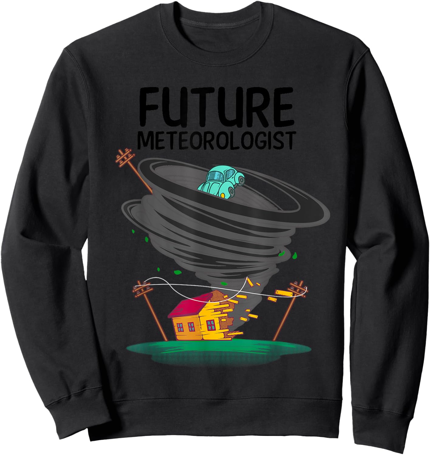 Funny Future Meteorologist Gift Kids Cool Meteorology Sweatshirt - Sweatshirt | Black