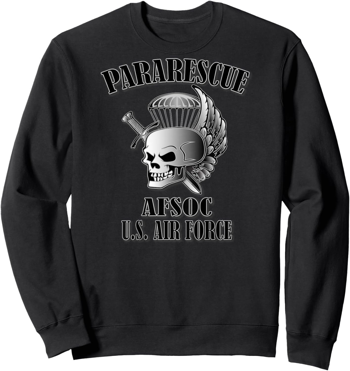 U.S.A.F. Pararescue (Back Design) Sweatshirt - Sweatshirt | Black