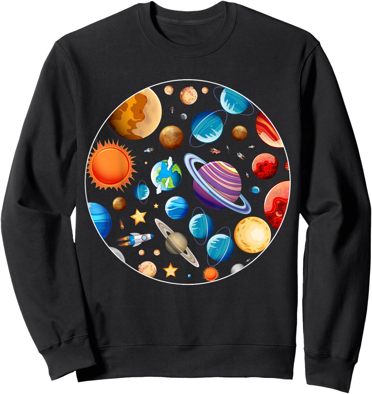 Planets Astronomy Universe Outer Space Science Sweatshirt - Sweatshirt | Black