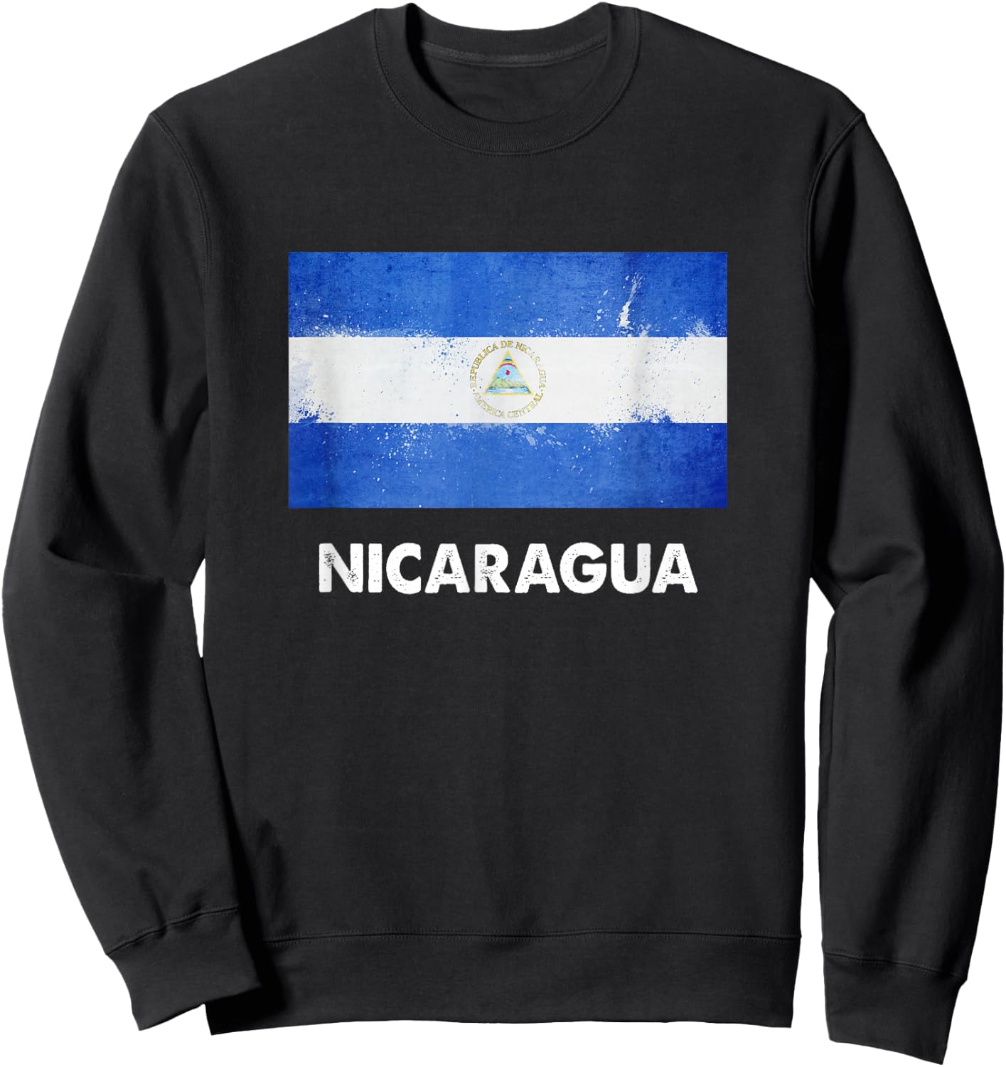 Nicaragua flag shirt, Nicaragua Sweatshirt - Sweatshirt | Black