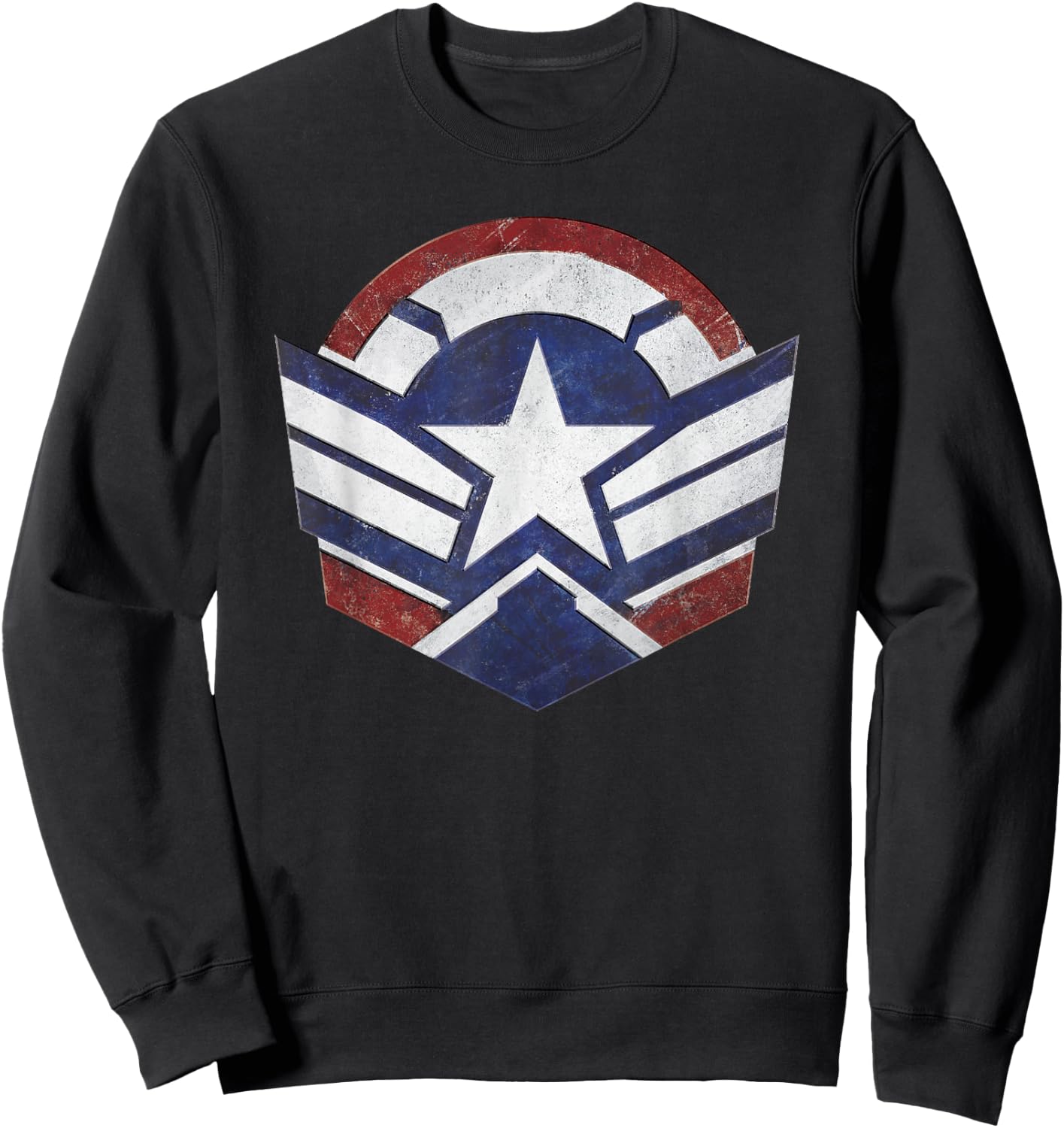 Marvel Falcon Winter Soldier Wings Shield Logo Sweatshirt - Sweatshirt | Black