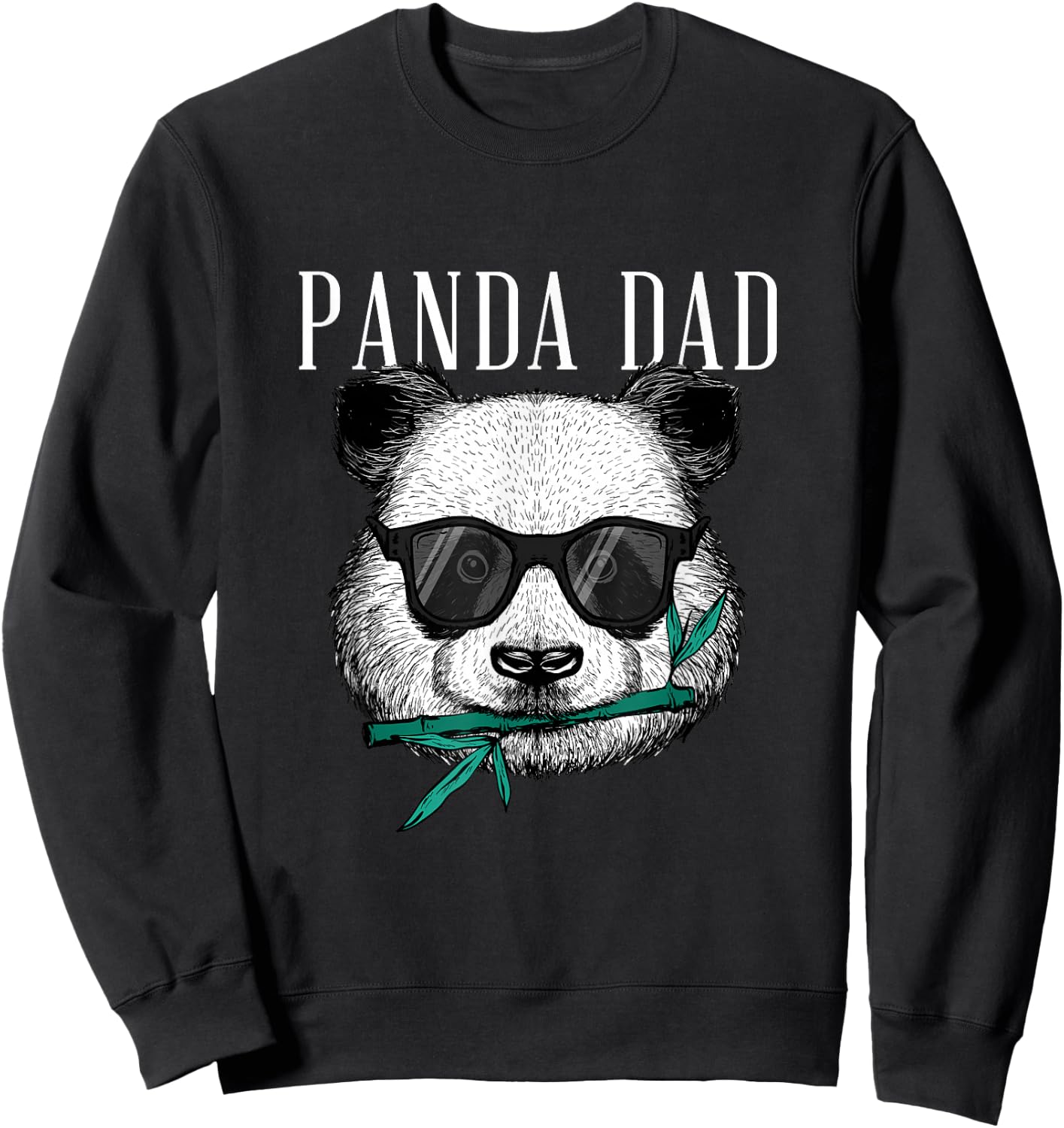 Papa Panda Bear - Coolster Father Funny Father's Day Sunglasses Sweatshirt - Sweatshirt | Black