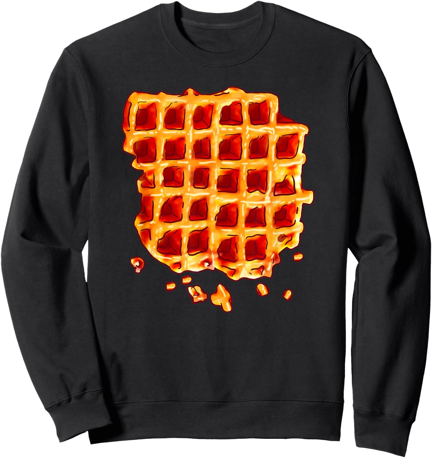 Belgian Waffle Syrup Breakfast Food Snack Waffle Lover Gift Sweatshirt - Sweatshirt | Black