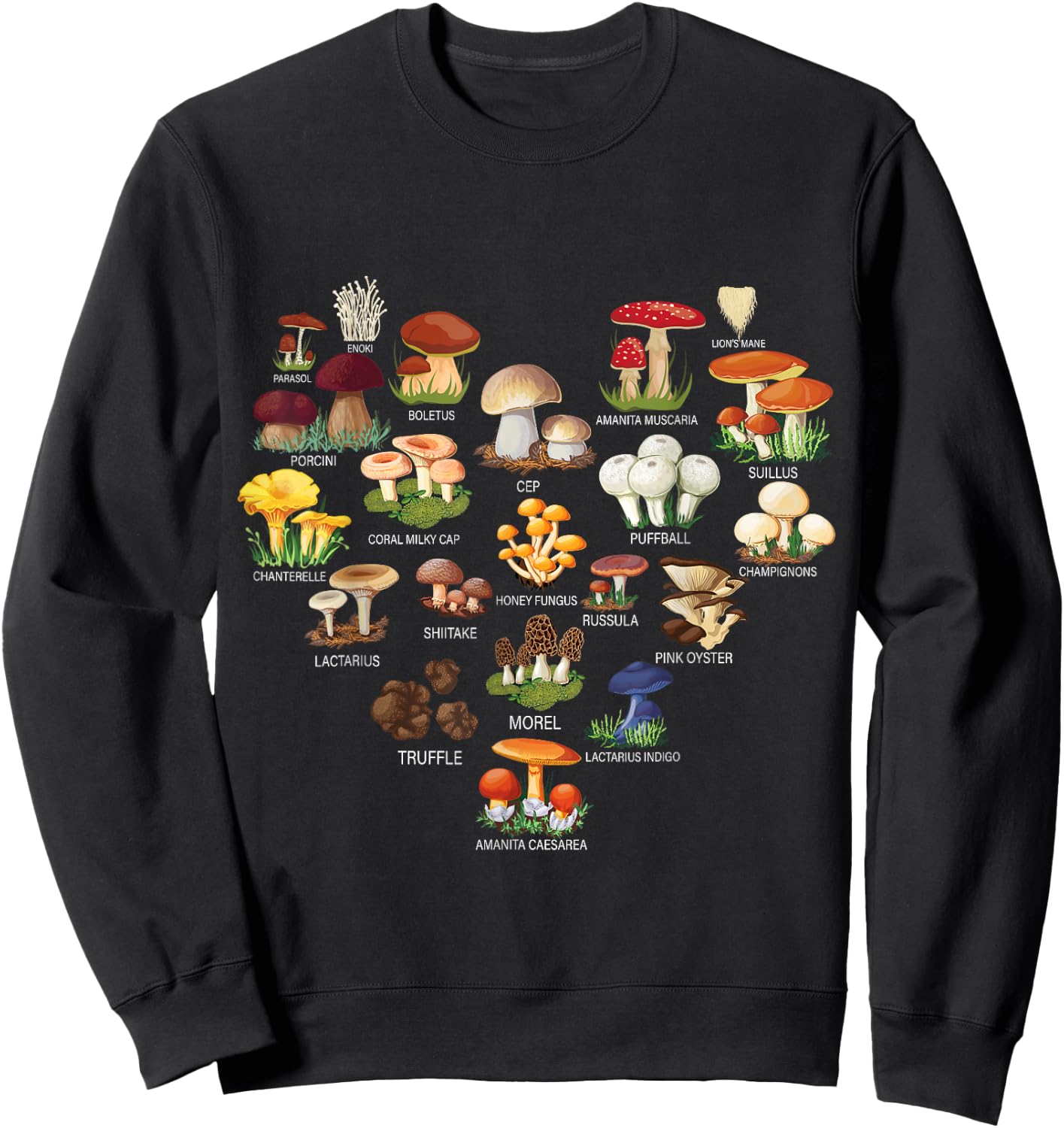 Mushroom Mycology Fungi Foraging Mushrooms Whisperer Fungus Sweatshirt - Sweatshirt | Black