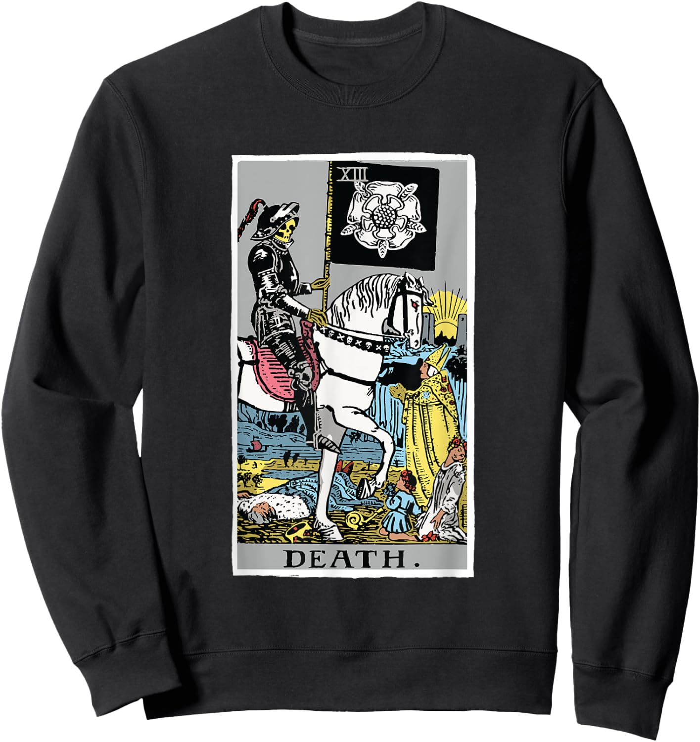 Death Tarot Card Rider Waite Sweatshirt - Sweatshirt | Black