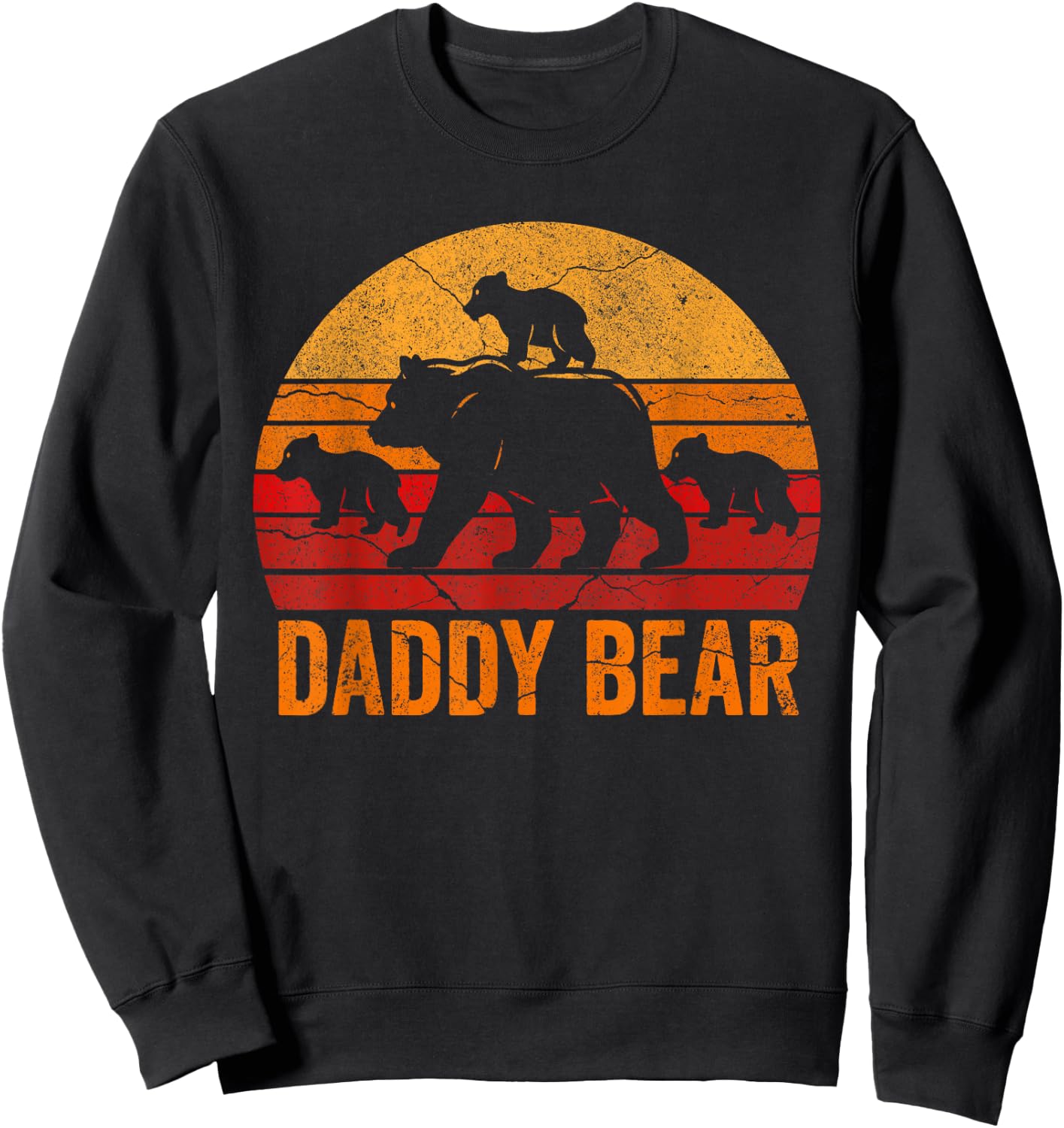 Daddy Bear 3 Kids Daddy Bear 3 Cubs Shirt Dad 3 Kids Sweatshirt - Sweatshirt | Black
