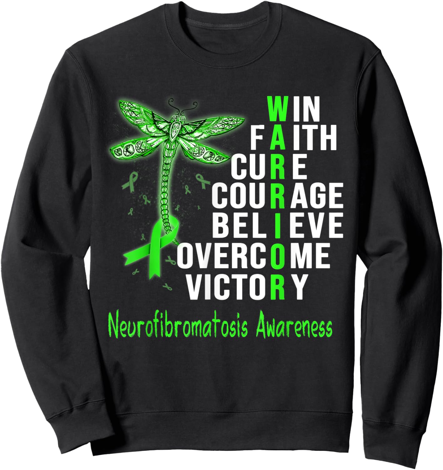 Neurofibromatosis Warrior Neurofibromatosis Awareness Sweatshirt - Sweatshirt | Black