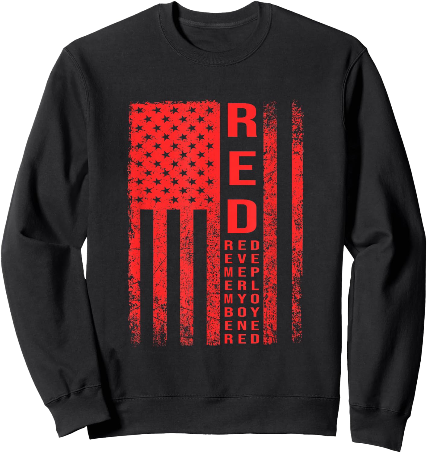 Red Friday Flag - Deployment Outfit Military Support Sweatshirt - Sweatshirt | Black