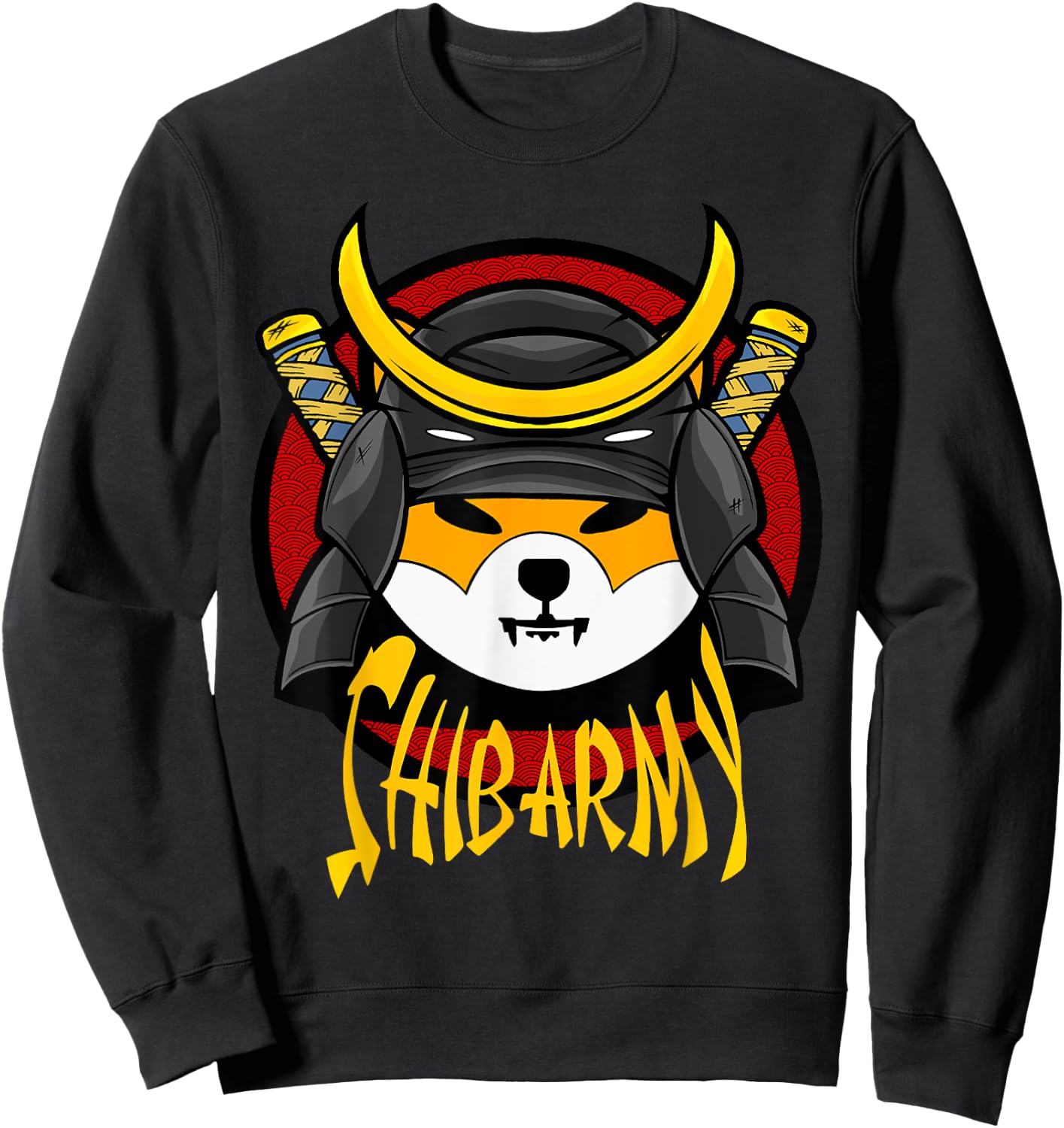 SHIB ARMY Crypto Samurai Shiba Inu coin Sweatshirt - Sweatshirt | Black