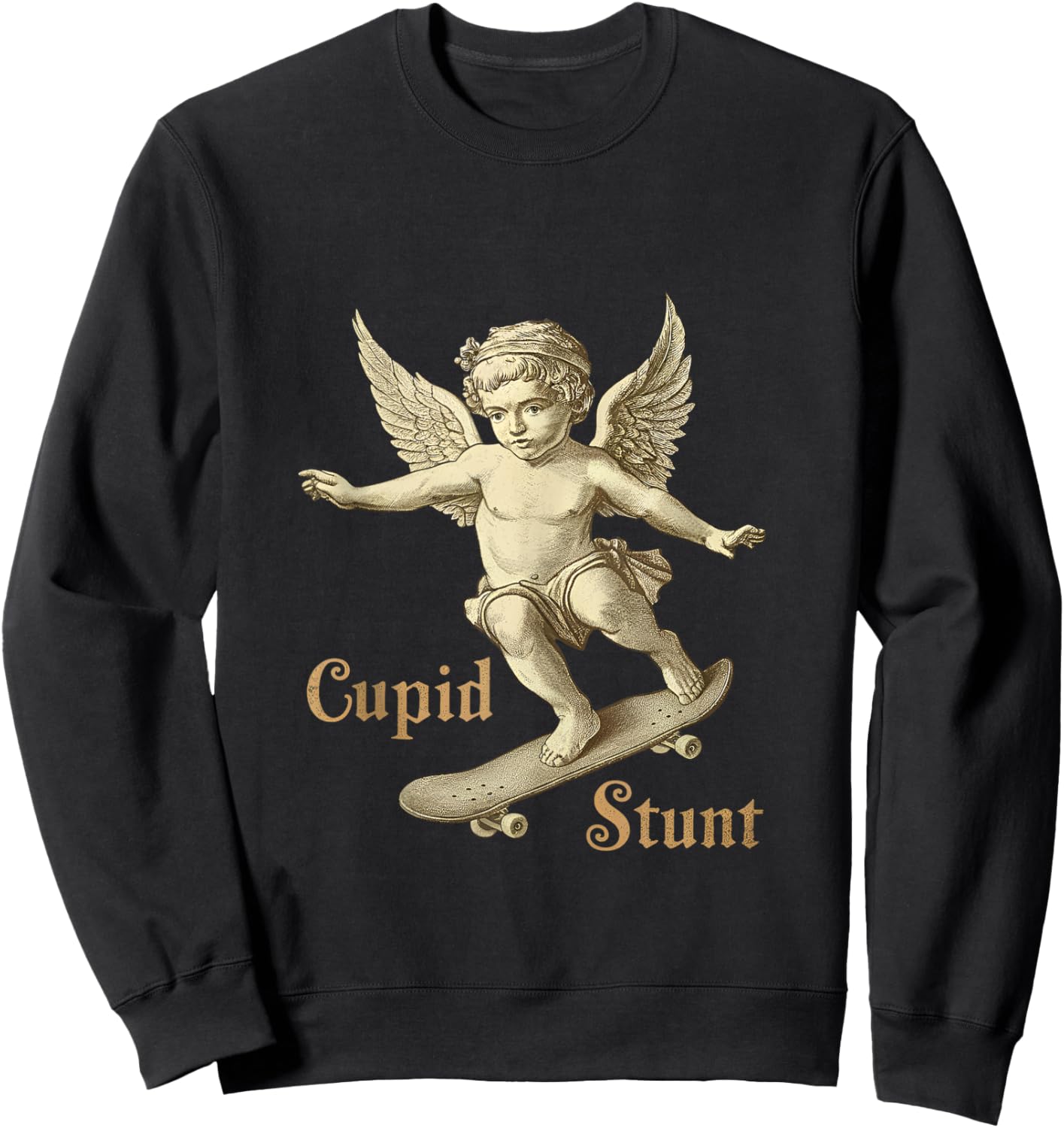 Unhinged Cringe Cupid Stunt Funny Inappropriate Embarrassing Sweatshirt - Sweatshirt | Black