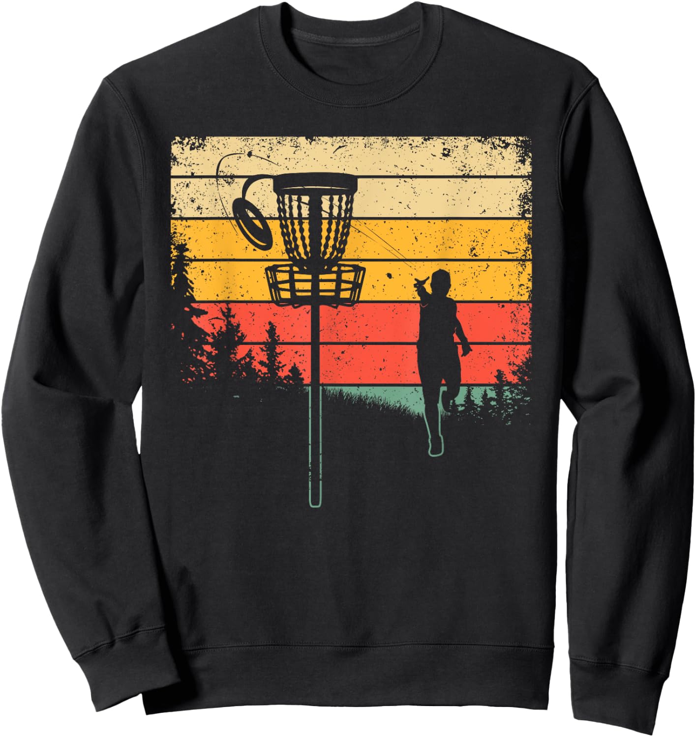 Funny Disc Golf Design Women Kids Disc Golf Lover Sweatshirt - Sweatshirt | Black