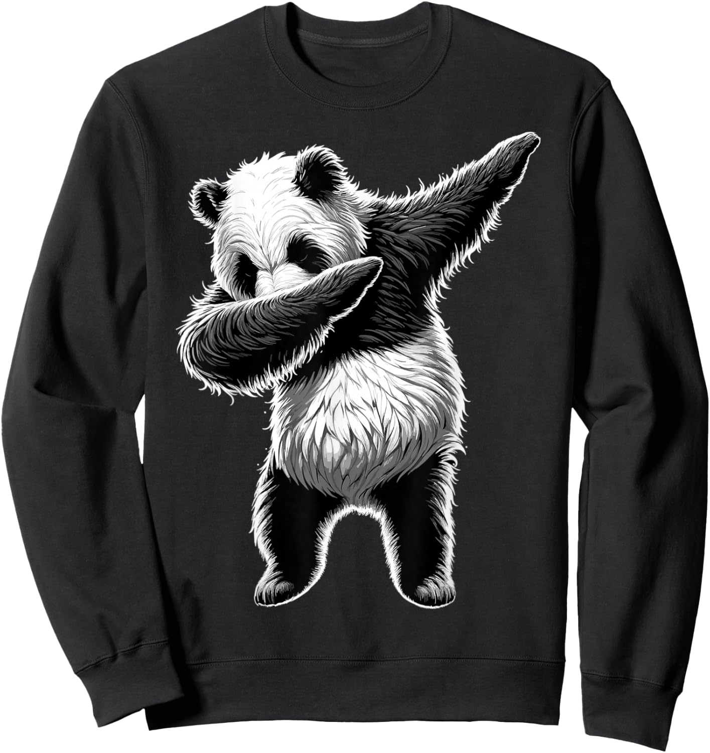 Panda Bear Dabbing Panda Sweatshirt - Sweatshirt | Black