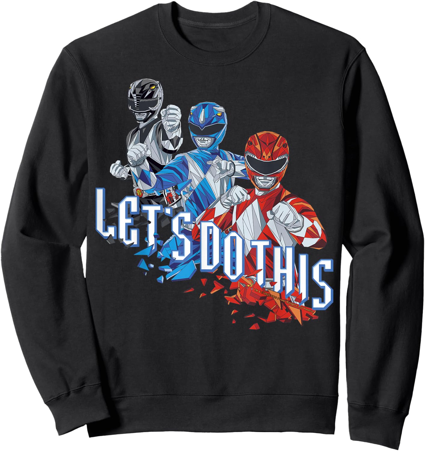 Power Rangers Power Up Red Vintage Logo Sweatshirt - Sweatshirt | Black
