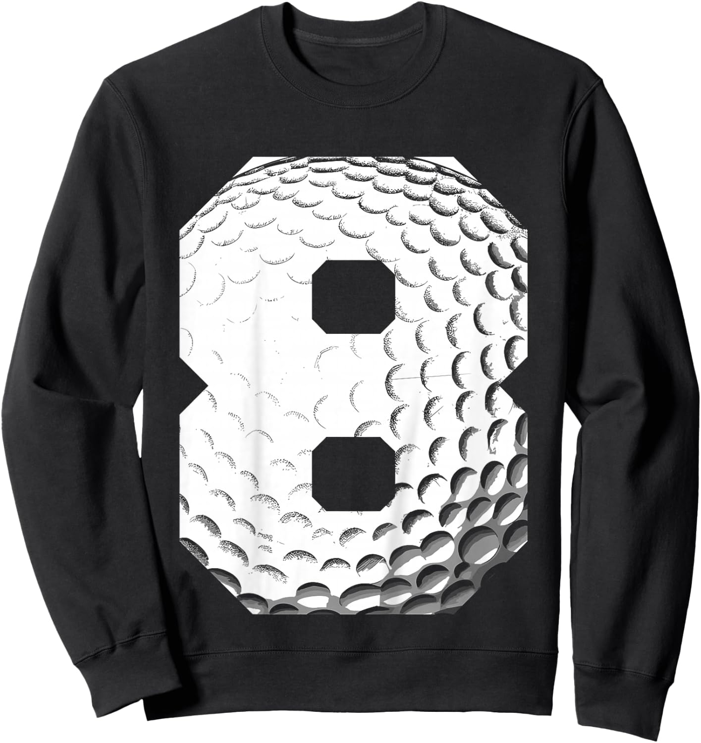 Kids 8th Birthday Boy Golf Player Golf 8 Years Old Sweatshirt - Sweatshirt | Black