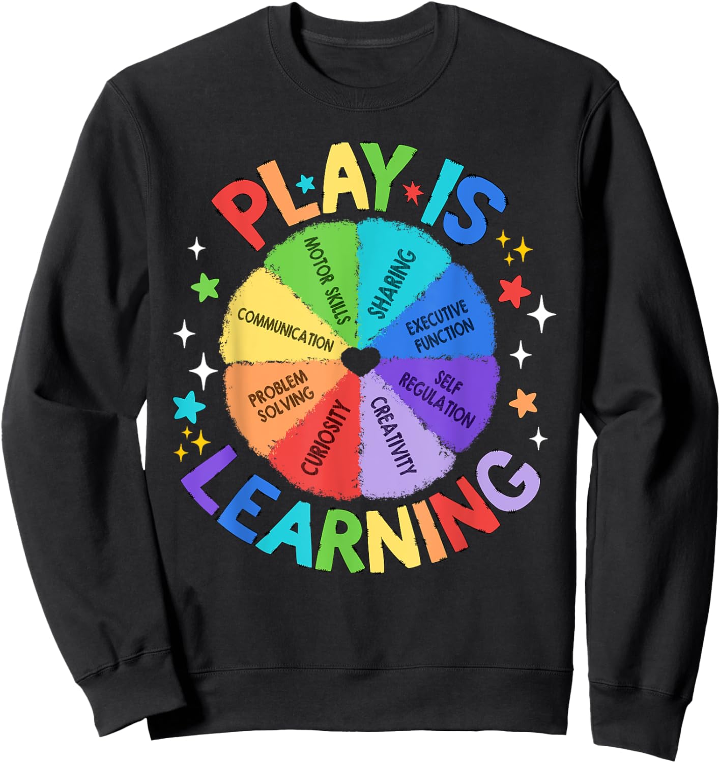 Play Is Learning Teacher Kindergarten Women Kids Sweatshirt - Sweatshirt | Black