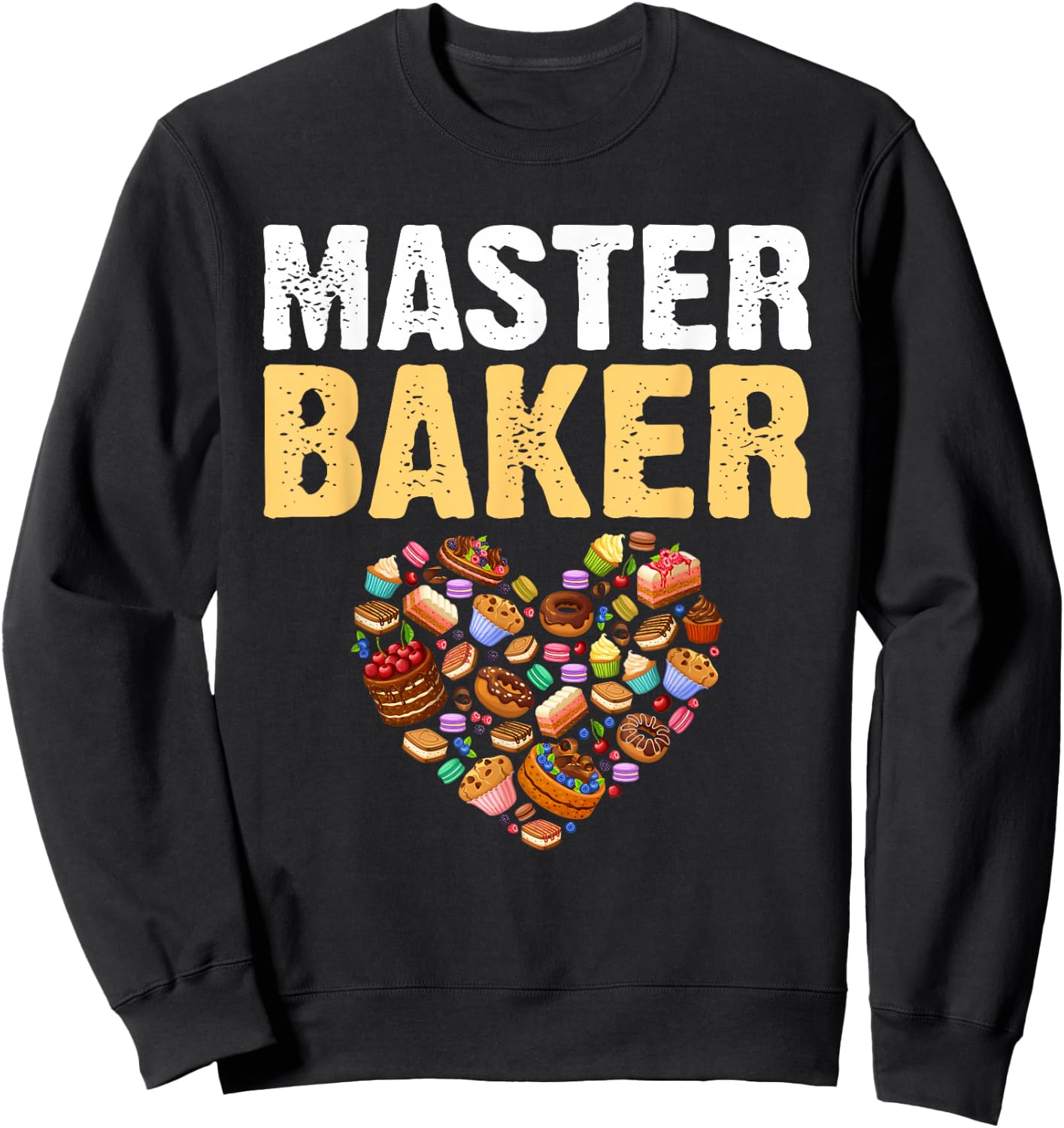 Funny Retro Vintage Baking Master Baker Sweatshirt - Sweatshirt | Black