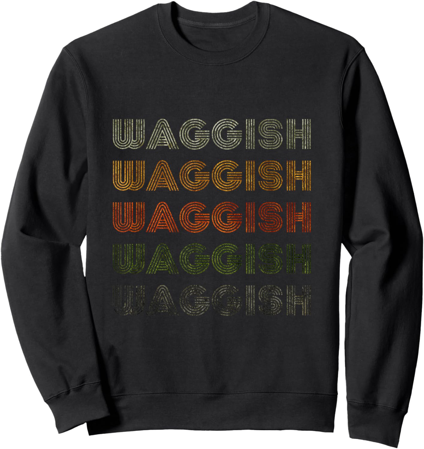 Love Heart Waggish Grunge Vintage Style Black Waggish Sweatshirt - Sweatshirt | Black