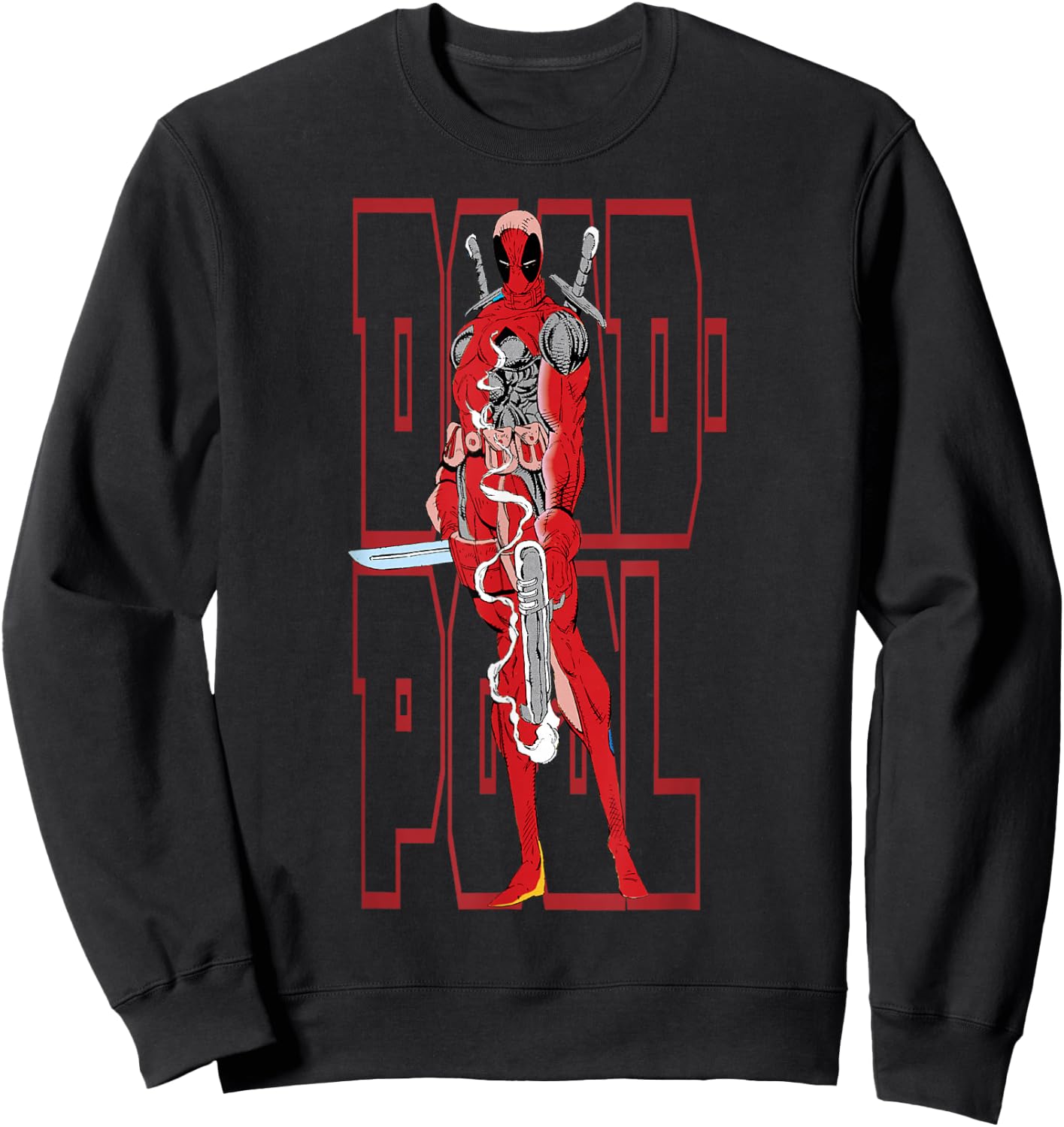 Marvel Deadpool 30th Portrait Text Overlay Sweatshirt - Sweatshirt | Black