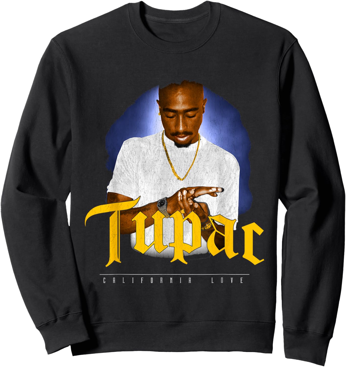 Official Tupac 247 Hands Down Logo Sweatshirt - Sweatshirt | Black