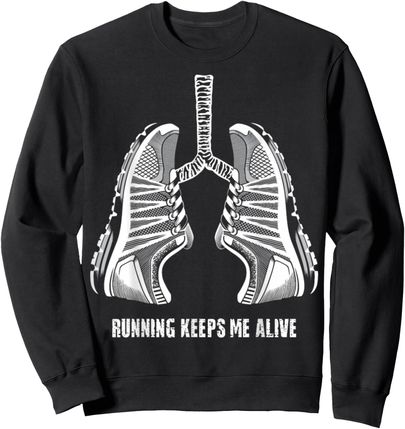 Running Keeps Me Alive Sweatshirt - Sweatshirt | Black
