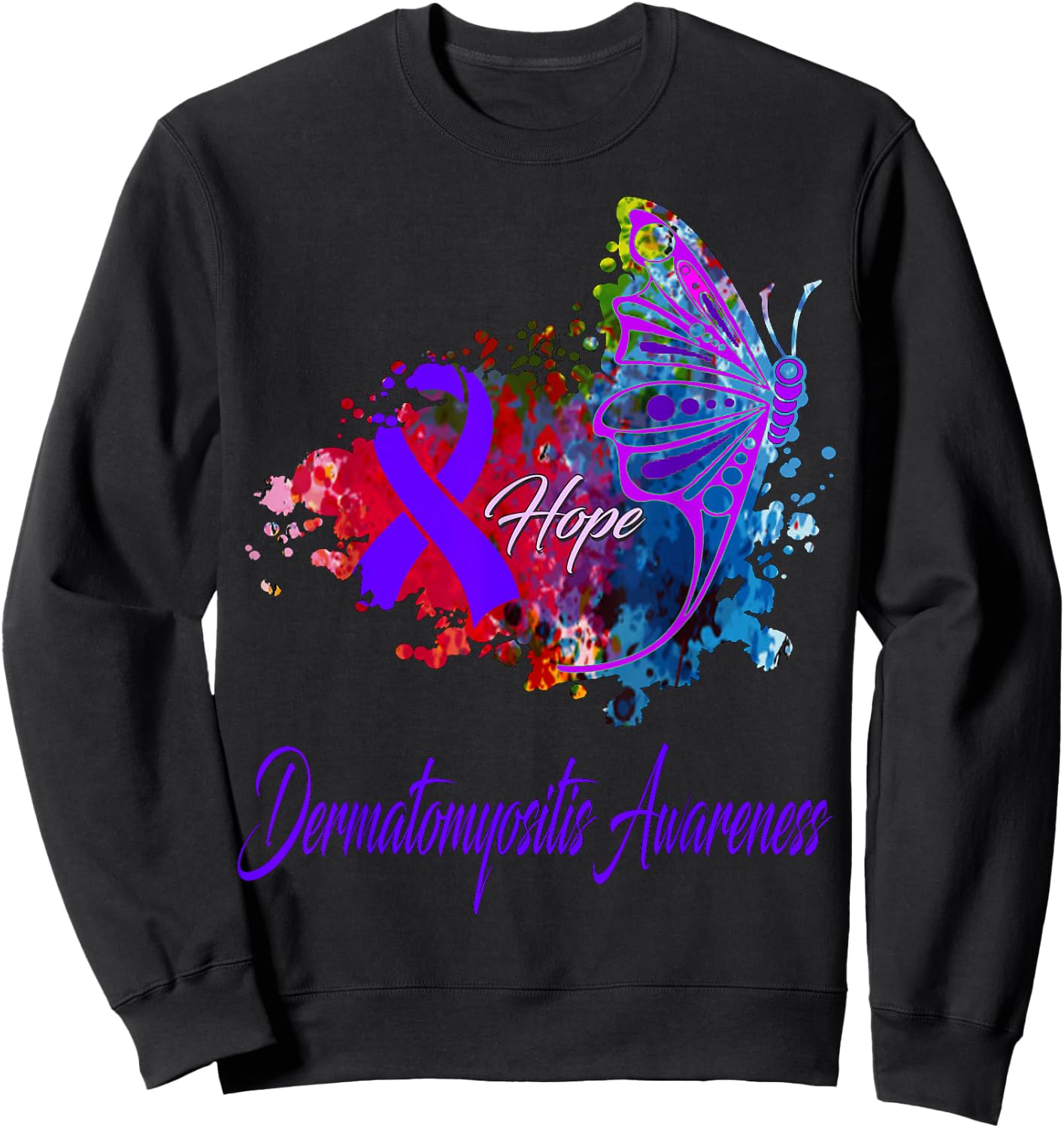 Dermatomyositis Awareness Sweatshirt - Sweatshirt | Black