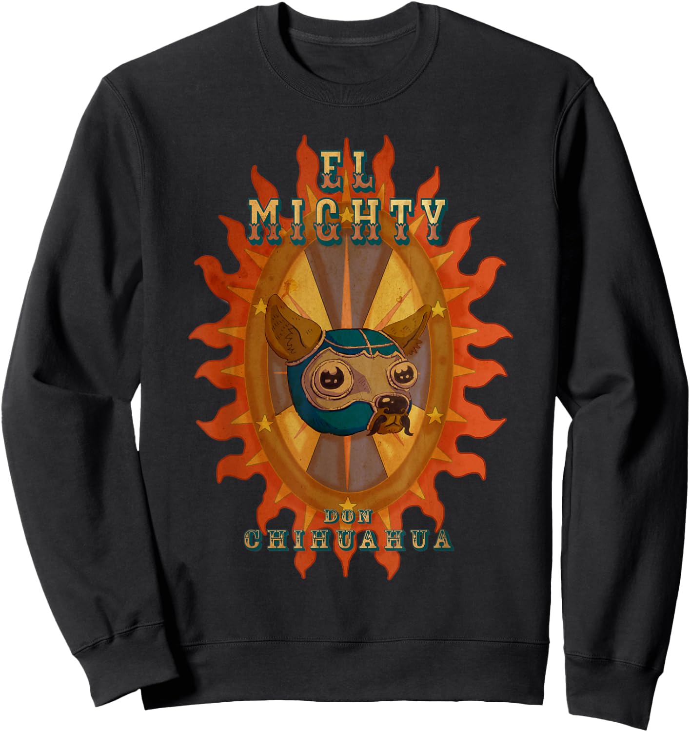 El Chihuahua Luchador Sweatshirt - Sweatshirt | Black