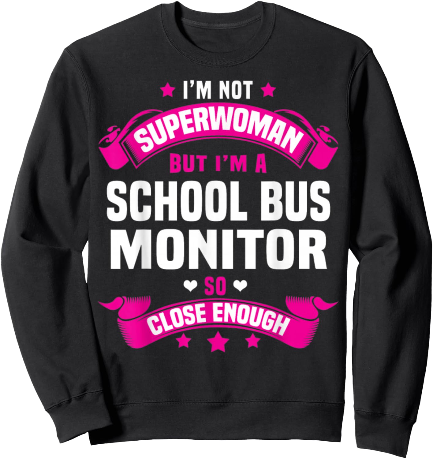 School Bus Monitor Sweatshirt - Sweatshirt | Black