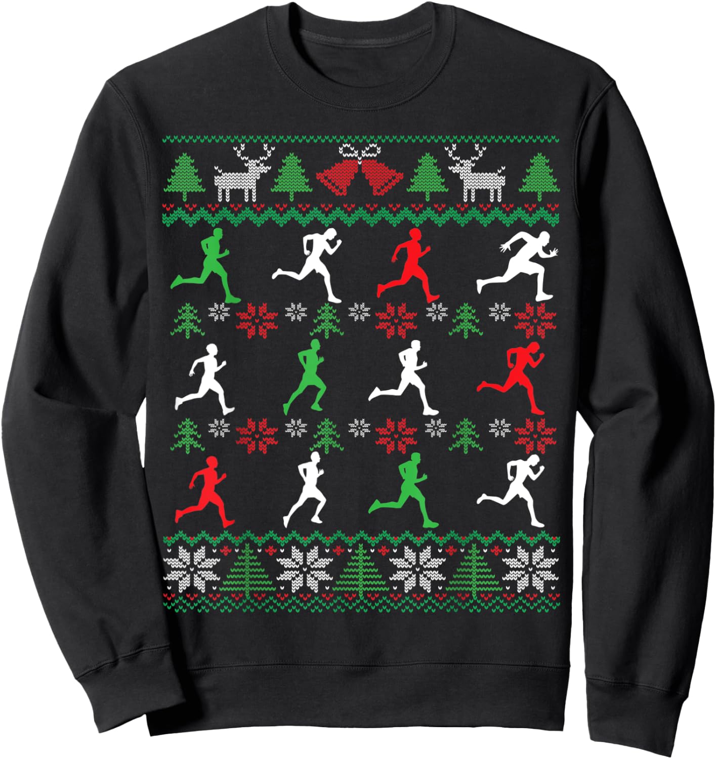 Running Ugly Christmas Sweatshirt - Sweatshirt | Black
