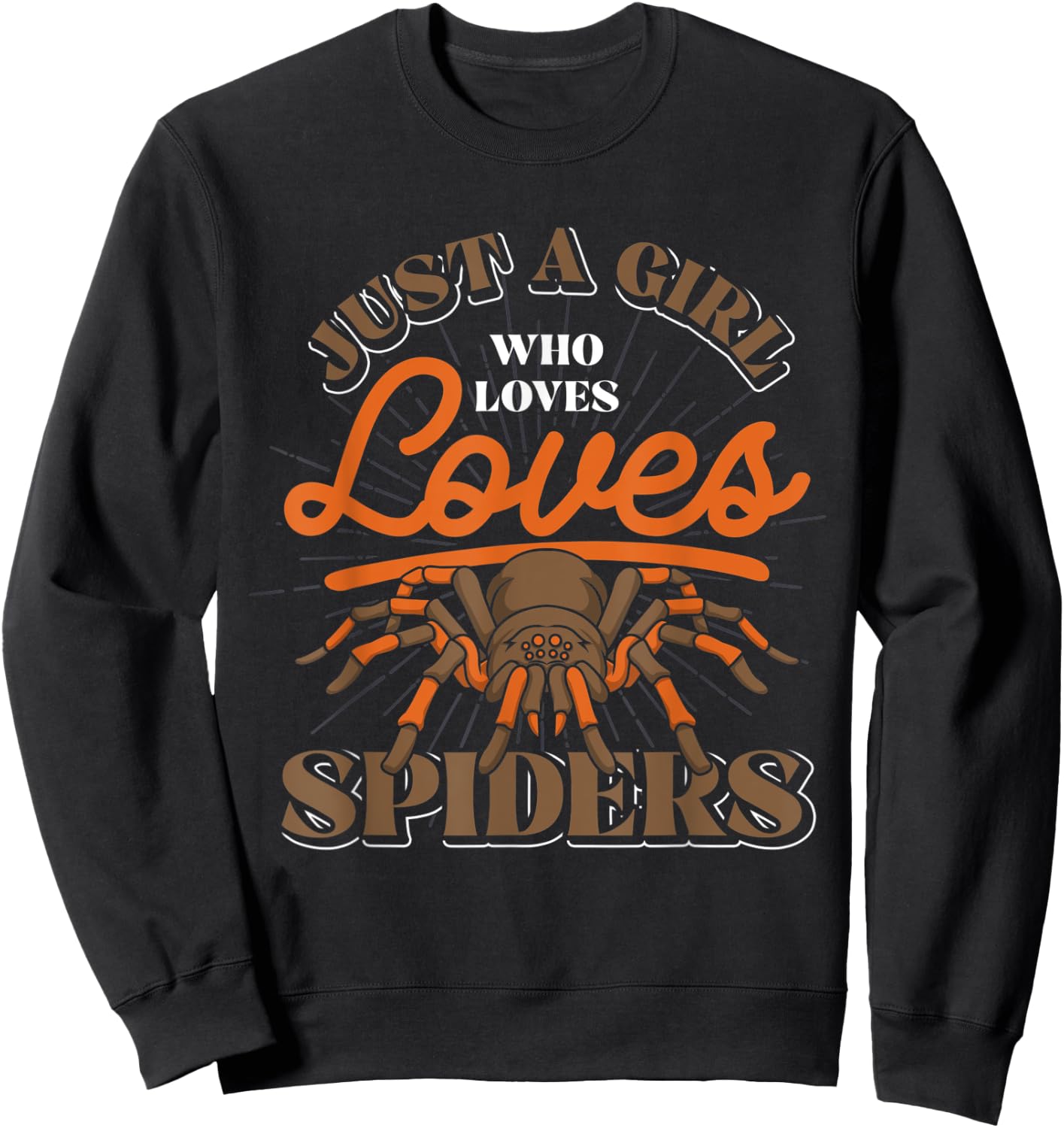 Just A Girl Who Loves Spider Sweatshirt - Sweatshirt | Black