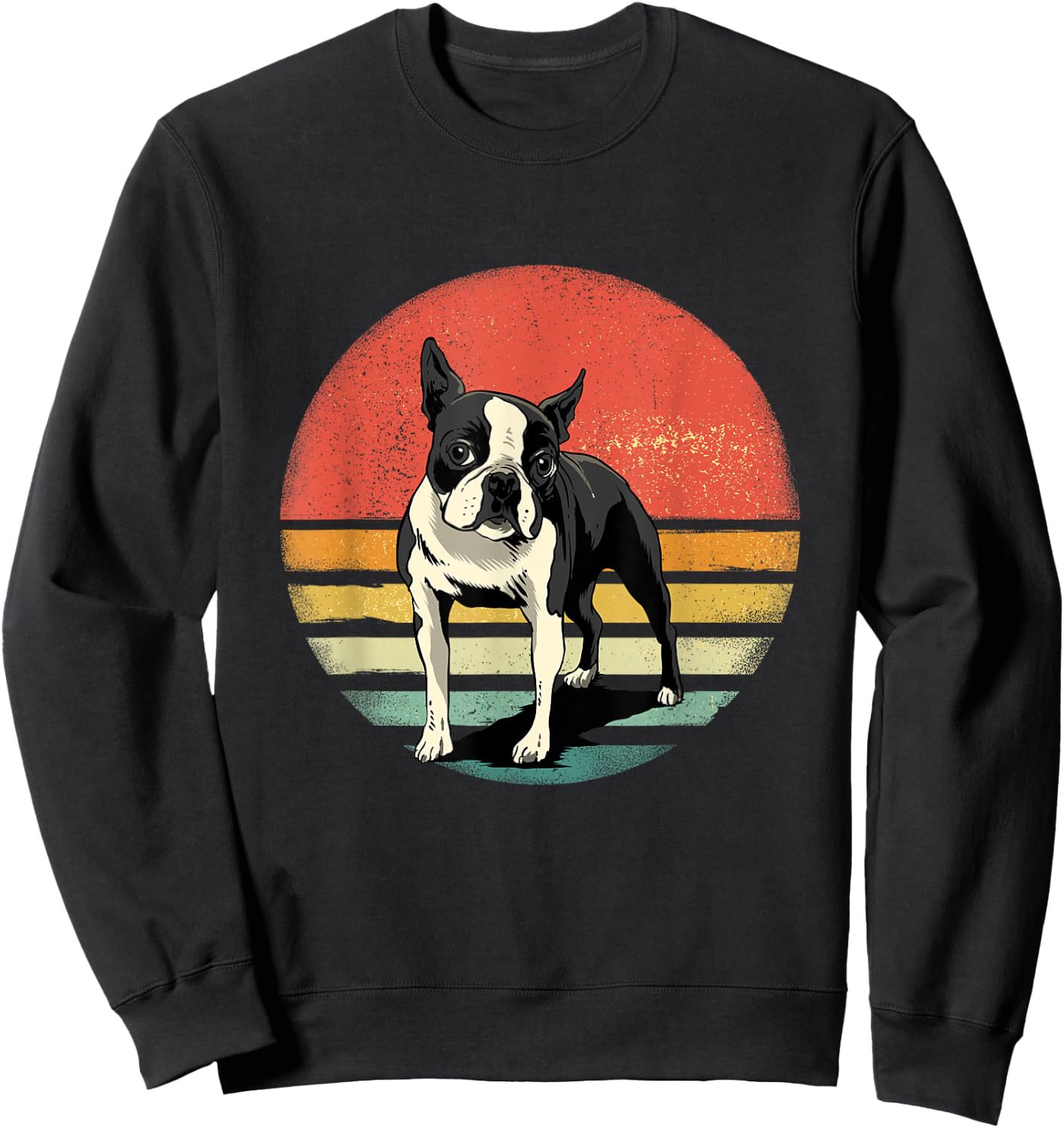 Boston Terrier Owner Retro Boston Bull Terrier Pet Dog Lover Sweatshirt - Sweatshirt | Black