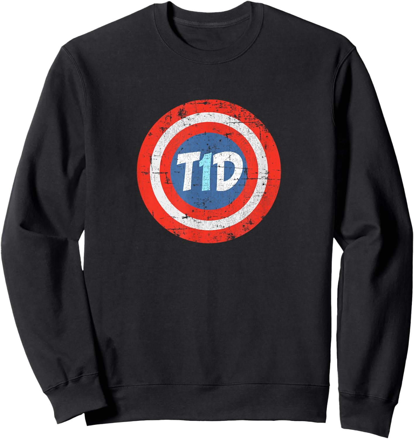 T1D Hero Sign Diabetic Diabetic Insulin Men Women Sweatshirt - Sweatshirt | Black