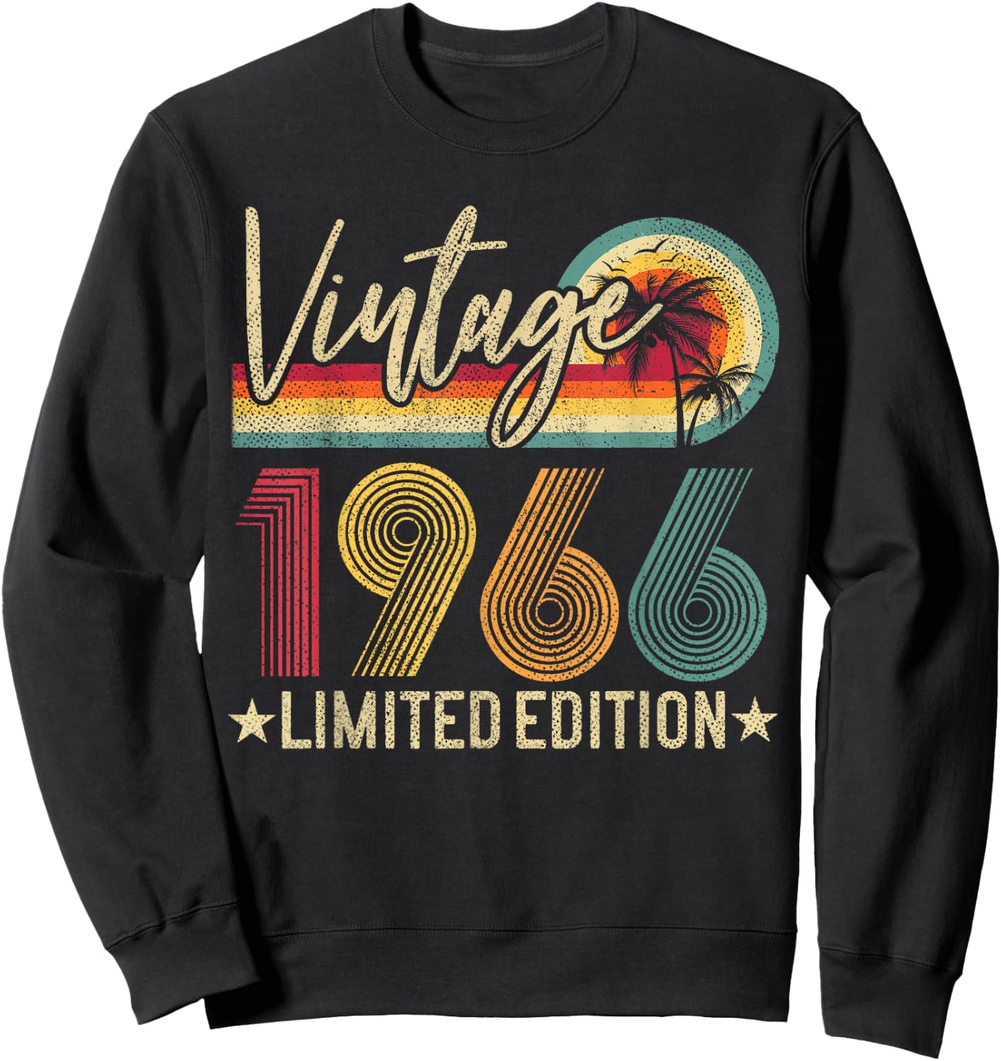 Limited Edition 1966 60th Birthday Gift 60 Years Old Vintage Sweatshirt - Sweatshirt | Black