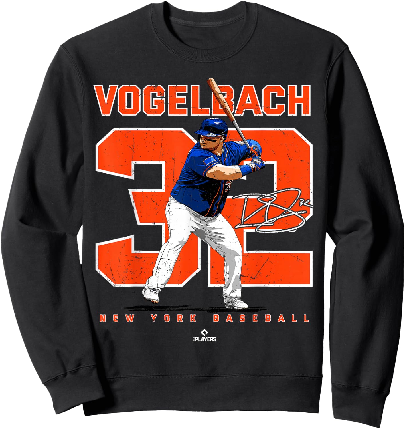 Number and Portrait Daniel Vogelbach New York MLBPA Sweatshirt - Sweatshirt | Black