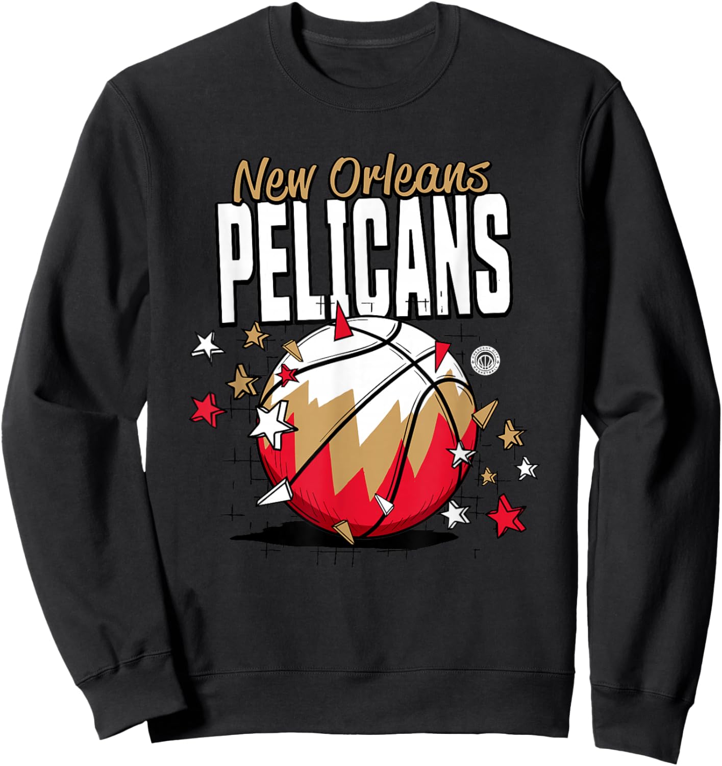 NBA New Orleans Pelicans Basketball Doodle Stars Sweatshirt - Sweatshirt | Black