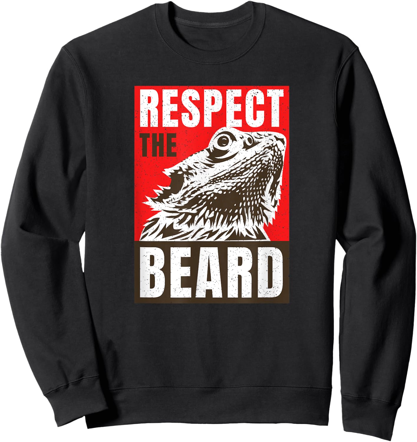 Respect The Bearded Dragon Bearded Dragon Daddy Lizard Sweatshirt - Sweatshirt | Black