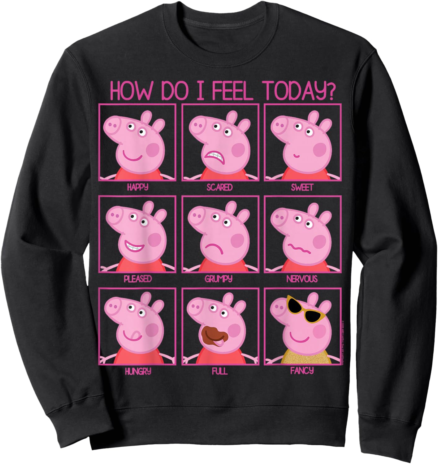 Peppa Pig How Do I Feel Today Sweatshirt - Sweatshirt | Black