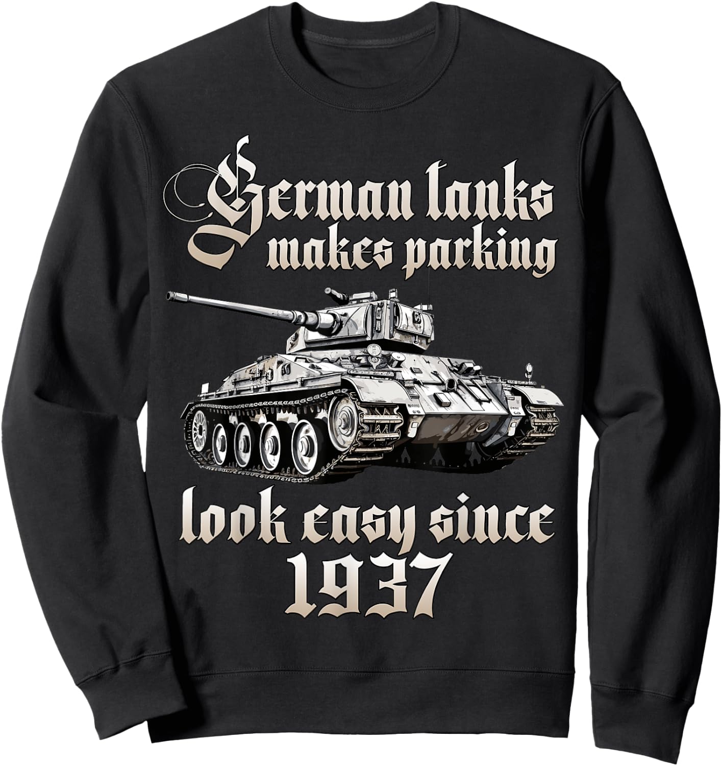 German tanks WW2 | Panzerkampfwagen Tiger tank Sweatshirt - Sweatshirt | Black