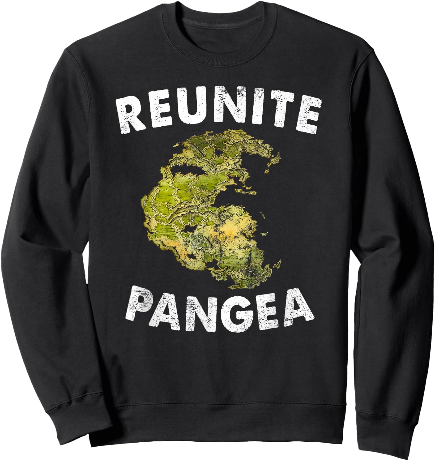 Reunite Pangea - Funny Geology Vintage Geologist Sweatshirt - Sweatshirt | Black