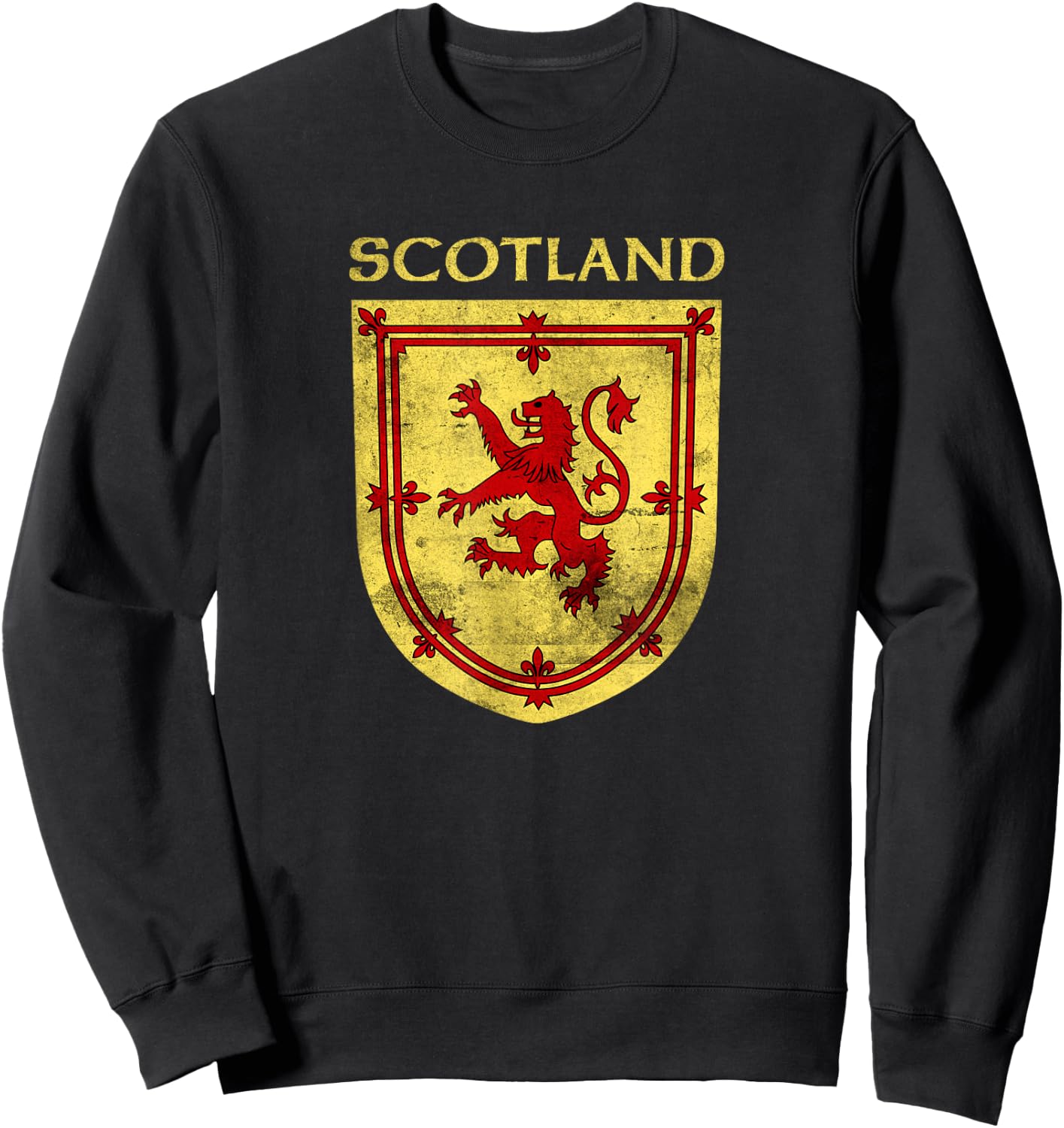 Scotland Coat of Arms & Scottish Rampant Lion Sweatshirt - Sweatshirt | Black