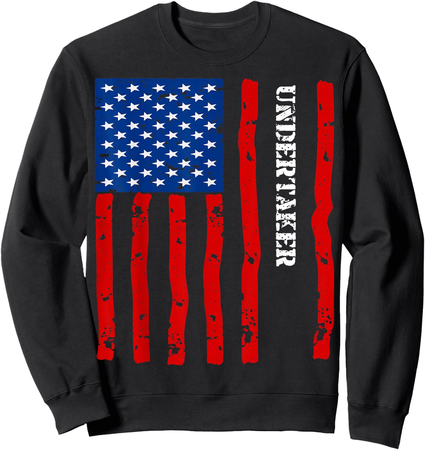 Cool Undertaker Accessories Things Stuff USA Flag Sweatshirt - Sweatshirt | Black