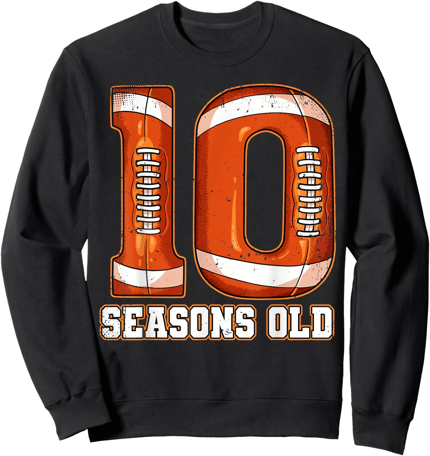 10th Birthday Football Sweatshirt - Sweatshirt | Black