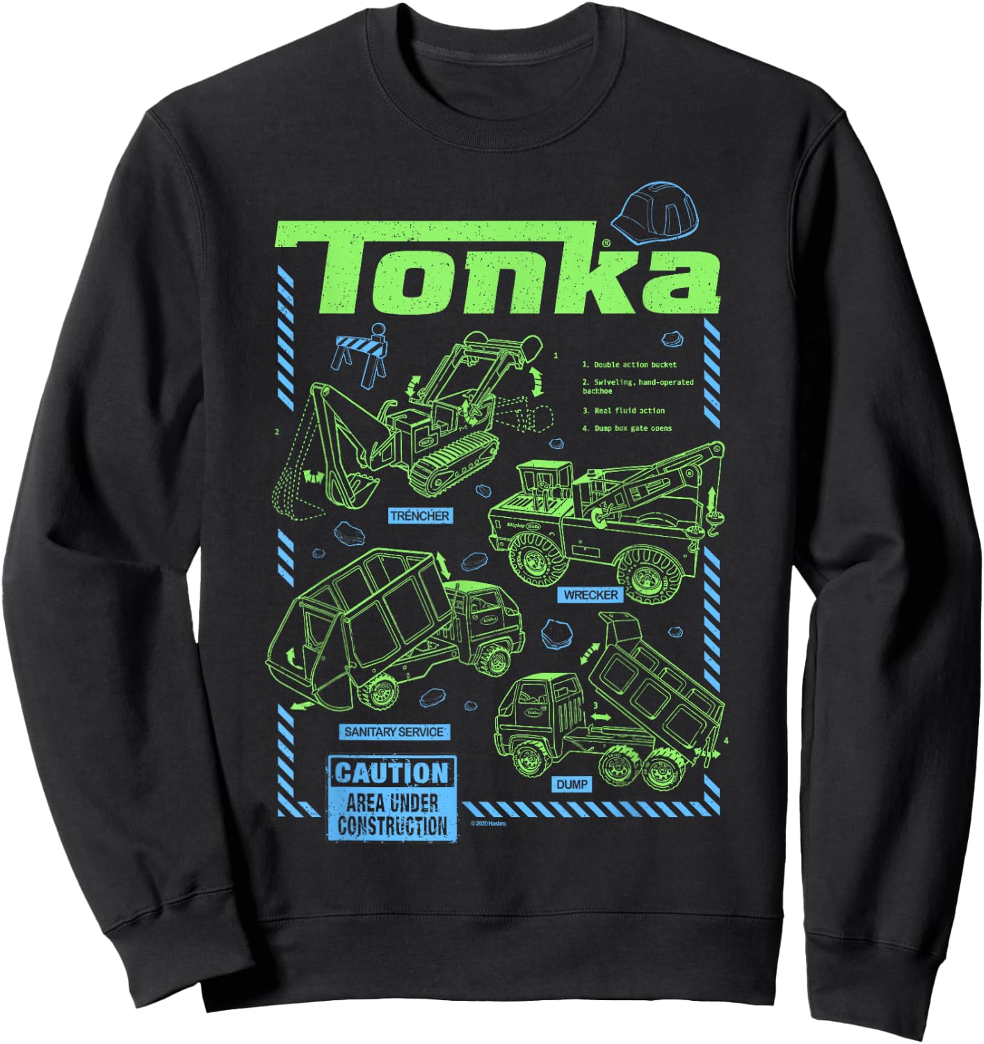 Tonka Truck Schematics Sweatshirt - Sweatshirt | Black