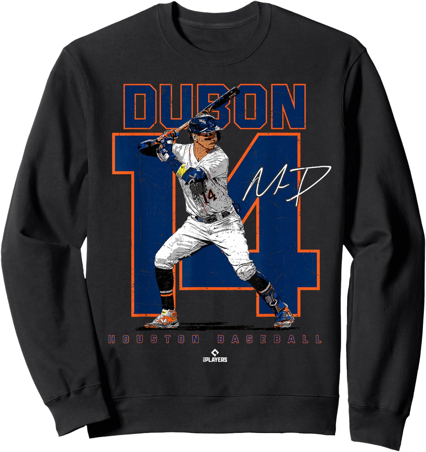 Number and Portrait Mauricio Dubon Houston MLBPA Sweatshirt - Sweatshirt | Black