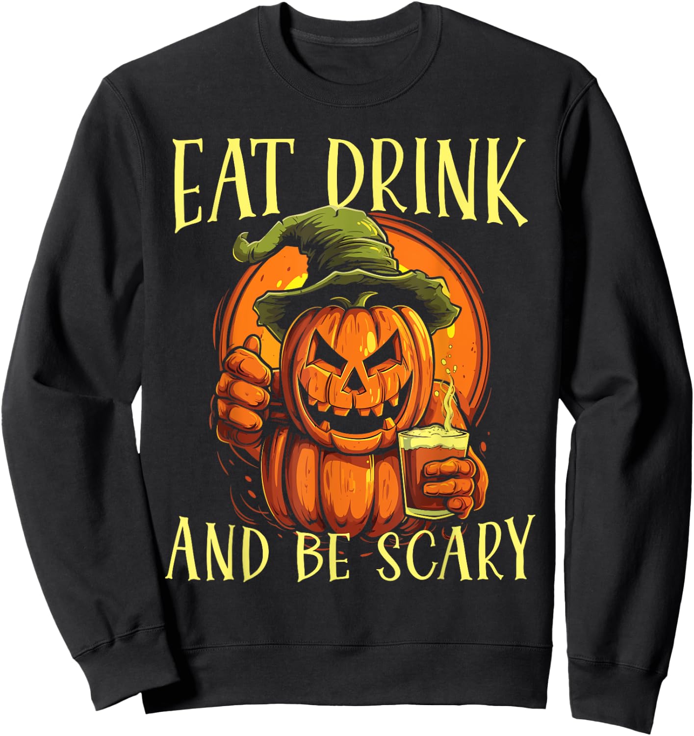 Halloween Beer Drinker Trick Or Treat Spooky Alcoholic Sweatshirt - Sweatshirt | Black