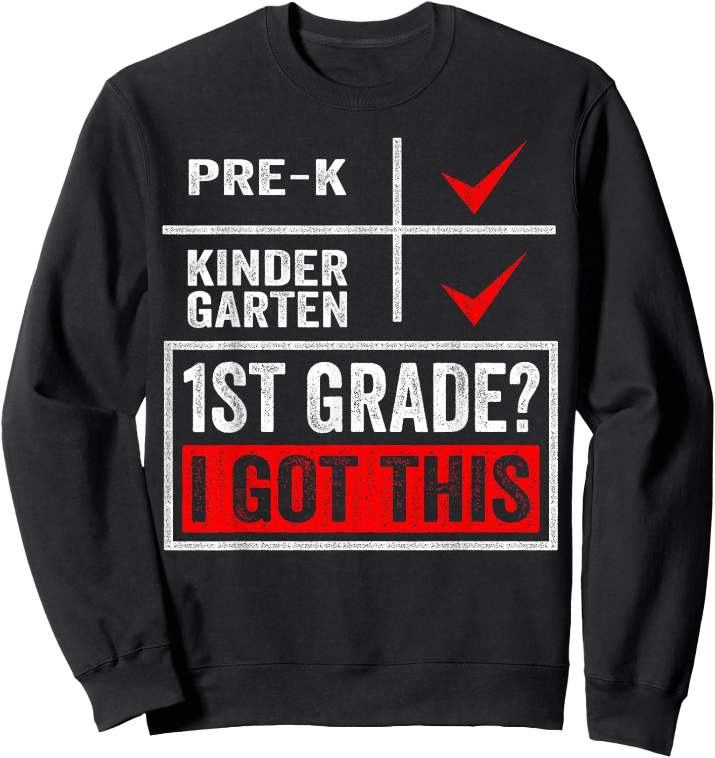 First Day Of First Grade Shirt Boys Girls Back To School Sweatshirt - Sweatshirt | Black