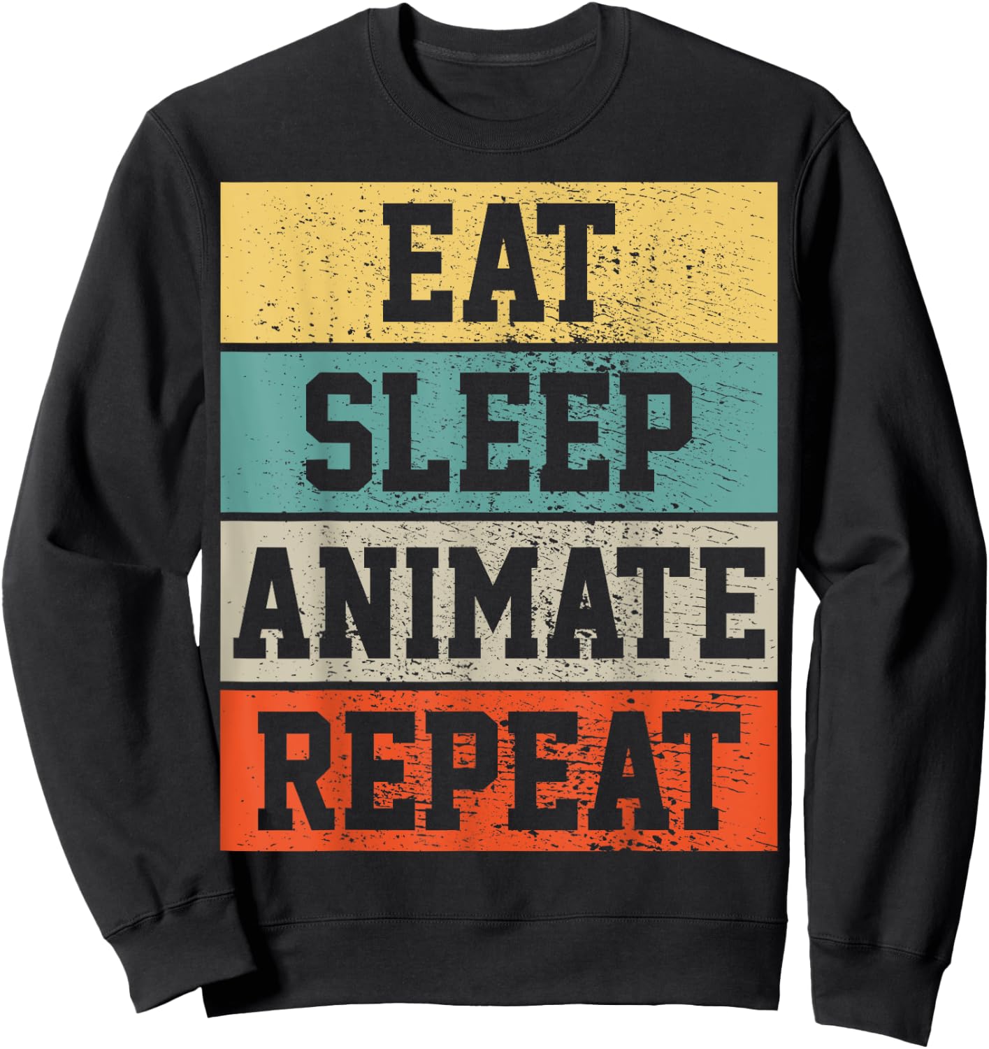 Animation Animator Anime Retro Vintage Funny Gift Sweatshirt - Sweatshirt | Black