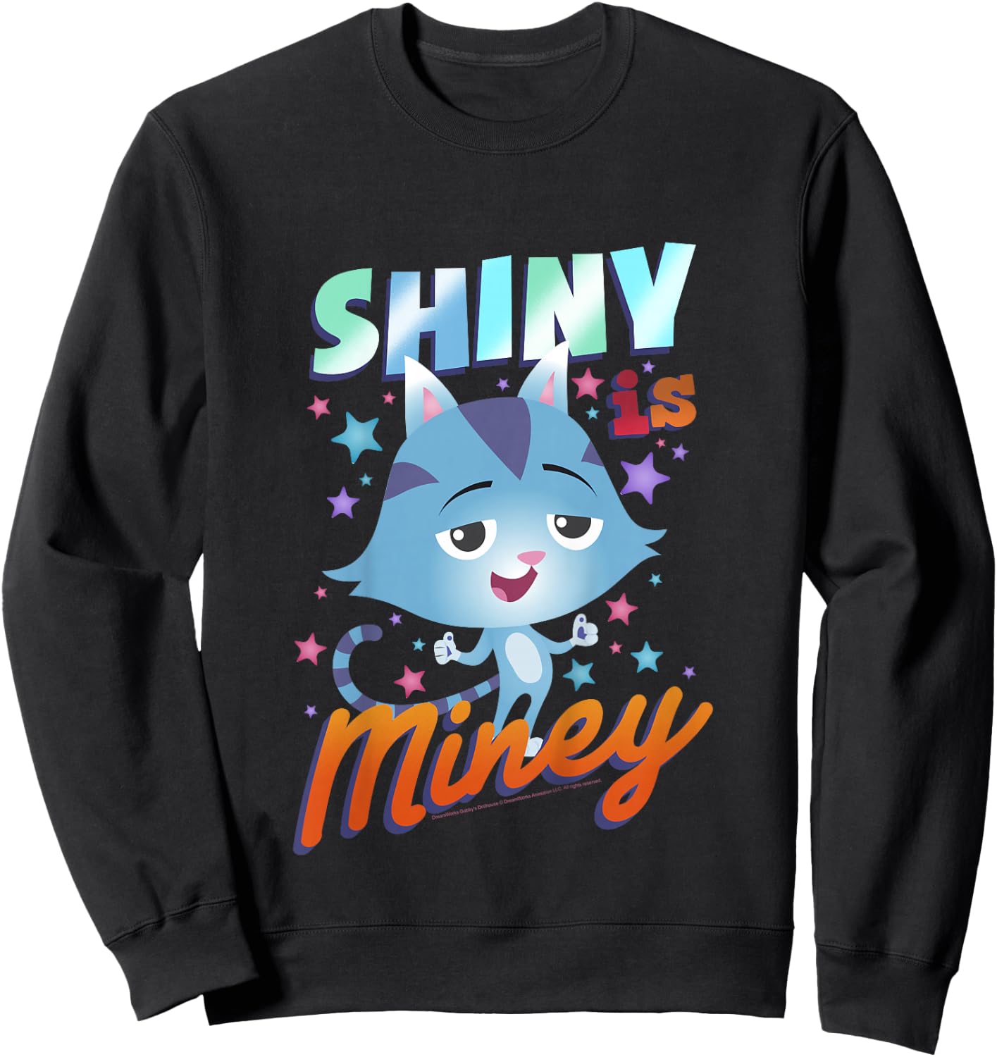 Kids Gabby's Dollhouse CatRat Shiny Is Miney Sweatshirt - Sweatshirt | Black