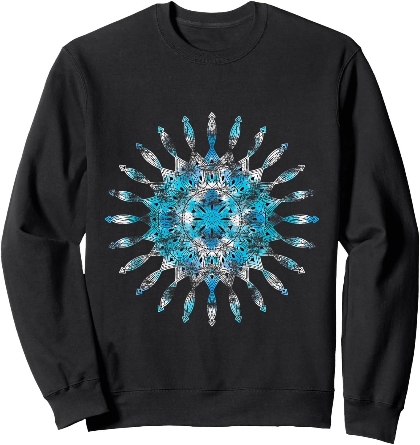 Spiritual Meditation Mantra Asian Diwali Pilates Mandala Sweatshirt - Sweatshirt | Black