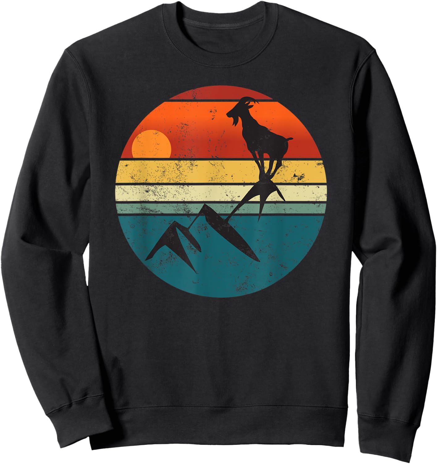 Funny Retro Vintage Goat Lovers Camp Lovers Women Sweatshirt - Sweatshirt | Black