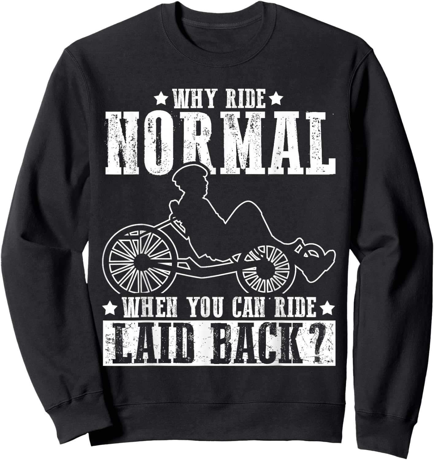 Recumbent Biker Ride Motorcycle Accessories Sweatshirt - Sweatshirt | Black